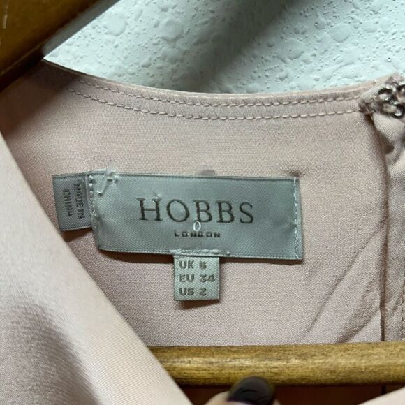 Hobbs Pink Black Colorblock Sleeveless Sheath Silk Dress Women's Size 2 - Picture 5 of 14